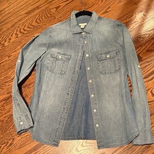 JCREW Denim Button-Up Shirt SZ 10